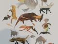 Collagen von Reiner Schiestl aus der Serie "Wilde Tiere "